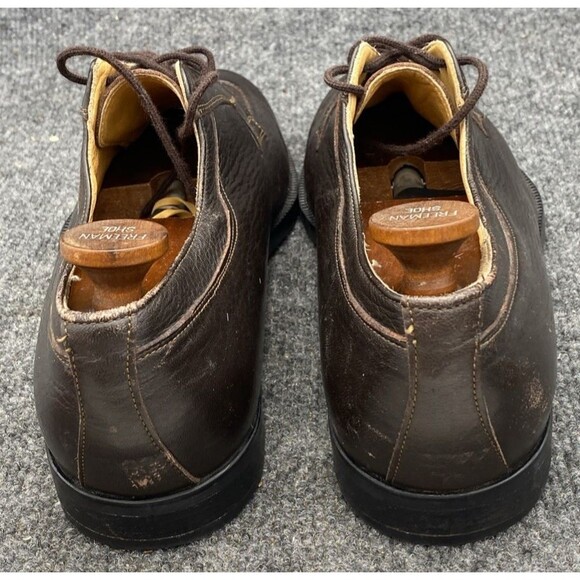 MAURO ROSSETTI 10.5M Brown Pebbled Leather Split Toe Derby Shoes Made In Italy main image 7
